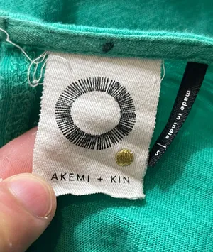 Anthropologie Akemi + Kin Green Boho Sleeveless Cami Peasant Top Size Small thumbnail 2