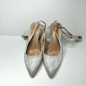 Lulus Kayka White‎ Rhinestone Lace-Up Pointed-Toe Pumps thumbnail 3