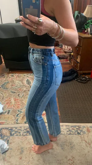 Glassons Two Toned High Waisted Jeans thumbnail 2