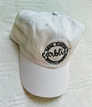 carbliss white baseball strapback cap thumbnail 1