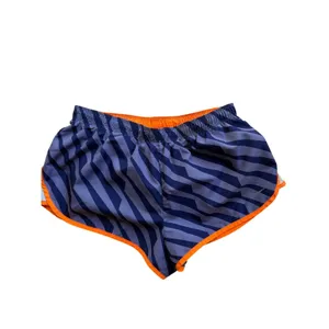 Nike Dri-FIT Tempo Running Shorts Purple Zebra Print Orange Trim Women's M thumbnail 5
