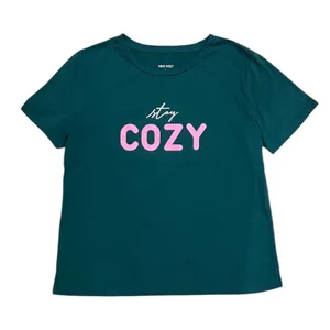 Nine West Teal Stay Cozy T-Shirt Size Large thumbnail 9