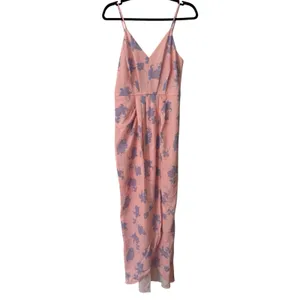 NWOT Chelsea 28 Pink Tulip Hem Floral Print Maxi Dress Size Small thumbnail 2