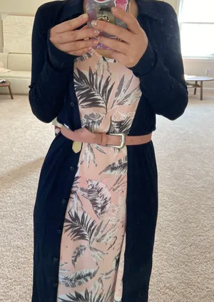 ZARA Faux Leather Belt. Xs thumbnail 1