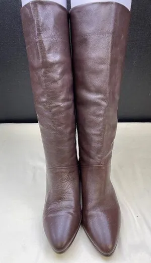 Women's Brown Leather Riding Boots / Shoes Size 7 SKU 5614 thumbnail 1