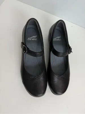 Dansko Fawna Mary Jane Leather Arch Support Comfort Travel Classic Work Black thumbnail 3