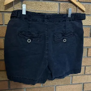 Anthropologie Liza Utility Short Button Fly Slate Navy Blue High Waisted Size 28 thumbnail 2