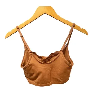 Aerie Ribbed Lace Trim‎ Bralette Tank Top Brown Women's Size Small thumbnail 4