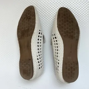 Birdies Shoes Women’s 10 The Starling Almond Toe Slip On Flats Cream Preppy Boho thumbnail 8