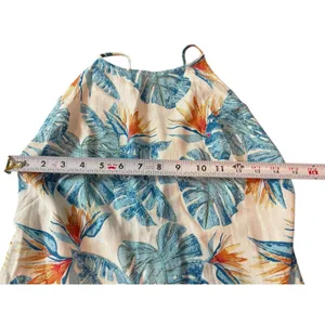 Roxy Halter Sleeveless Tropical Beach Palm Leaf Floral Mini Dress XS NWT thumbnail 13