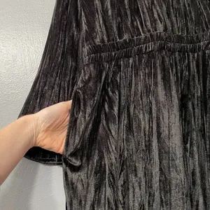A New Day Crushed Velvet Jumpsuit Size Large Black Elvira Gothic Witchy Whimsigoth Party thumbnail 5