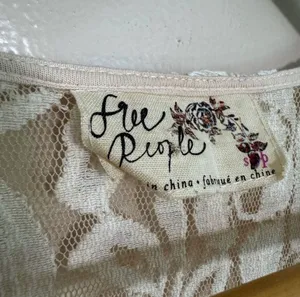 CLEARANCE! Cream Free People Sheer Miles of Lace Dress Size S EUC thumbnail 6
