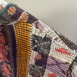 Colorful Patchwork Jacket Sz M Black Size M thumbnail 8