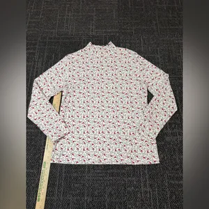 Vintage Woman’s Bird Turtleneck Top Cardinals Holiday North Crest Large thumbnail 2