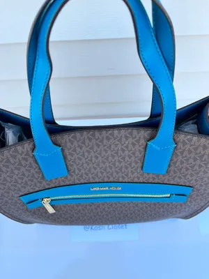 MK Kenly Large Logo Tote Bag - Lagoon thumbnail 8