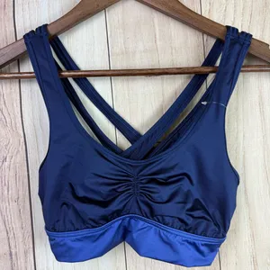 Aerie Navy Crisscross Sports Bra thumbnail 1