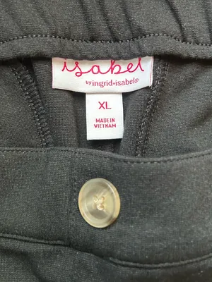 Isabel Maternity by Ingrid & Isabel Black Cropped Maternity Pants thumbnail 3