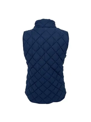 Market & Spruce Diamond Quilted Vest Navy Blue Size Small NWT Classic Preppy thumbnail 7