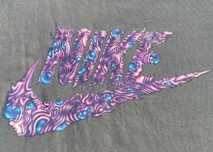 Green Center Swoosh Spellout Fantasy Graphic T-shirt thumbnail 4