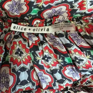 ALICE & OLIVIA Arnette Dress S Palace Tiles Drop Waist Tiered cottagecore thumbnail 5