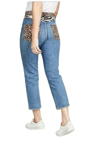 Alice + Olivia Amazing Animal Print High Rise Jeans Size 28 NWT thumbnail 3