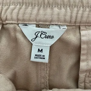 J.Crew Women’s Size Medium Tie-waist Camp Pant Beachwood Beige Pull On Ankle Tro thumbnail 6