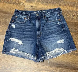 American Eagle 90s Boyfriend Denim Jean Short Womens 6 Distressed Ripped Jorts thumbnail 1