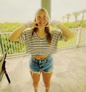 Altar'd State striped top summer top thumbnail 1