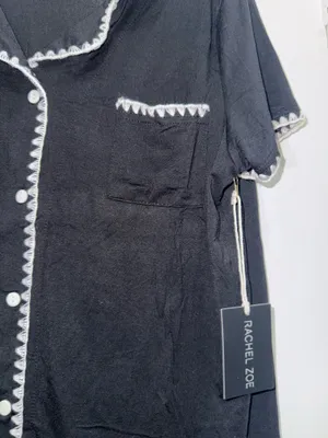 Rachel Zoe women’s modal pajama set size M black thumbnail 2