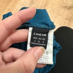 SHEIN | Women's Teal Blue Pleated Tennis Athletic Mini Skirt Skort, Size‎ S thumbnail 4