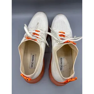 Steve Madden Cello‎ White Orange Knit Sneakers Wedge Sole Womens Size 9 M thumbnail 4