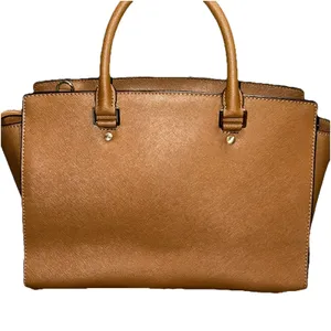 Michael Kors‎ Selma Large Satchel – Saffiano Leather Crossbody Strap Brown Acorn thumbnail 3