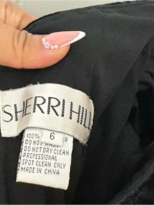 Sherri Hill Black Crushed Velvet Off Shoulder Mini Dress 6 Long Sleeve Cocktail thumbnail 12