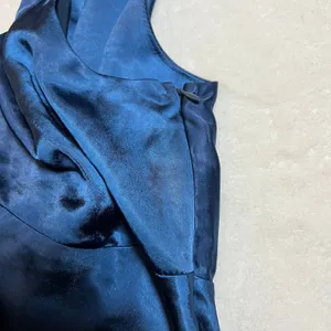 NEW Lulus Incredible Love Navy Satin Cowl Back Midi Slip Dress Size L Formal thumbnail 9