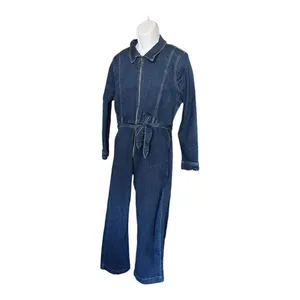Womens Joanie Clothing MacDougal Indigo Denim Jean LS Jumpsuit Boilersuit Sz 14 thumbnail 5
