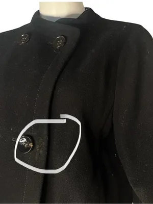 BOGNER Black Coat Virgin Wool Cashmere Blend Double Breasted Womens Size 8 EU 38 thumbnail 8