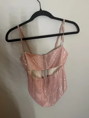 White Fox Pink Sequin Top thumbnail 2