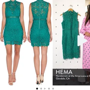 Bardot lace body con cocktail dress thumbnail 2