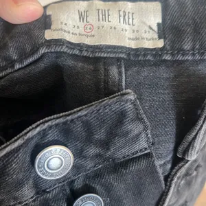We the free black button up denim skirt thumbnail 6