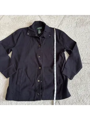 Ralph Lauren Black Cotton Snap Button Cardigan Jacket Casual Minimalist Sweater thumbnail 3