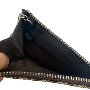 Y2K COACH Brown Signature Canvas Card Holder Coin Purse with Keychain thumbnail 4