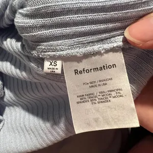 Reformation ribbed‎ blue basic tee xs thumbnail 5