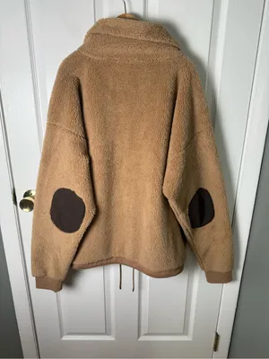 Lauren Ralph Lauren Sherpa Fleece Pullover in Camel XL thumbnail 5