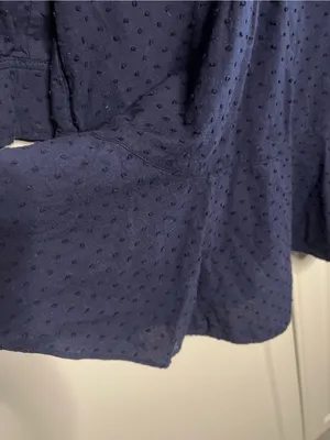 Tuckernuck Callahan Navy Swiss Dot Shirt Dress thumbnail 7