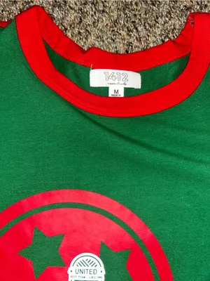 Mexico Soccer League Short Sleeve Tee - Green with Red Trim thumbnail 2