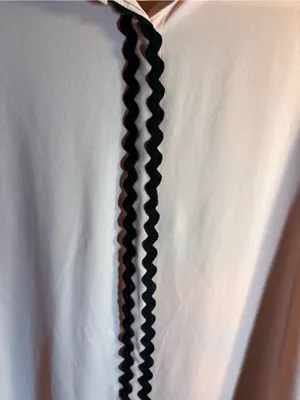 Ann Taylor Light Pink Blouse with Black Rickrack Trim thumbnail 5
