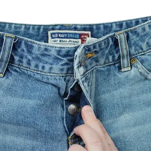 Old Navy Y2K 90s Ultra‎ Low Waist Patchwork Denim Shorts Blue Cotton Button Fly thumbnail 3