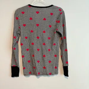 Victoria’s‎ Secret She Loves it Heart Print Thermal long sleeve pajama top small thumbnail 3