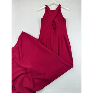 BHLDN Klara Dress‎ Wine Merlot Maxi Criss Cross Back Anthropologie Size 4 READ thumbnail 13
