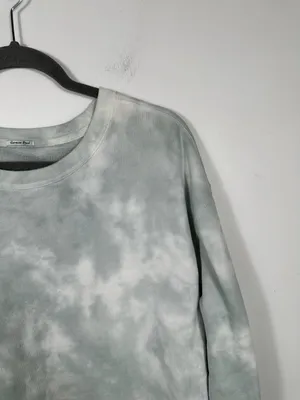 Abercrombie & Fitch Tie Dye Crewneck Sweatshirt Green White Soft‎ A&F Large thumbnail 5